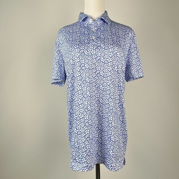 NWOT Redvanly Polo Shirt Mens Blue Lavender Golf Active Tech Size S - Picture 2 of 13